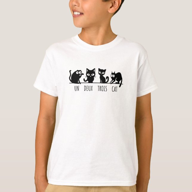 Un Deux Trois Cat T-Shirt (Front)