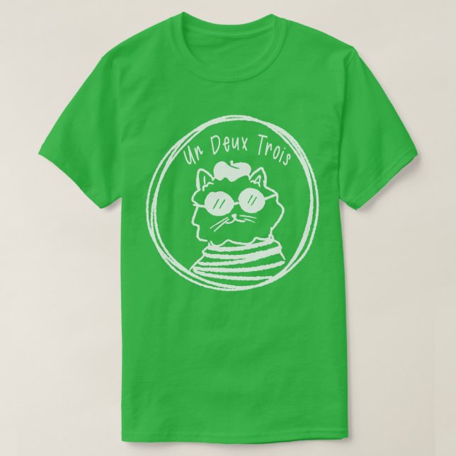 Un Deux Trois Cat T-Shirt (Design Front)