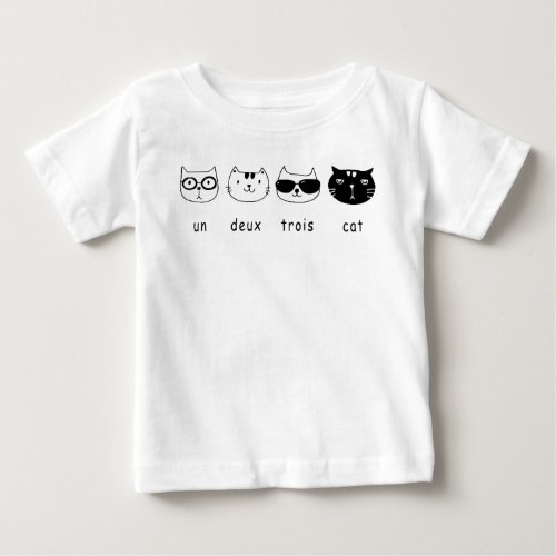 Un Deux Trois CatUn Deux Trois Cat  French Cat Baby T_Shirt