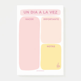 Un Día a la Vez - Organización Diaria y Planner Post-it Notes