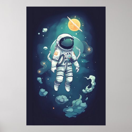 Un enfant qui rve dtre astronaute poster