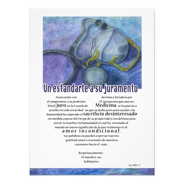 Un estandarte a su juramento Spanish Doctor Poster (Front)