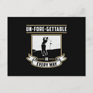 Un-Fore-Gettable Every May Golf Golfer Funny Gift Postcard