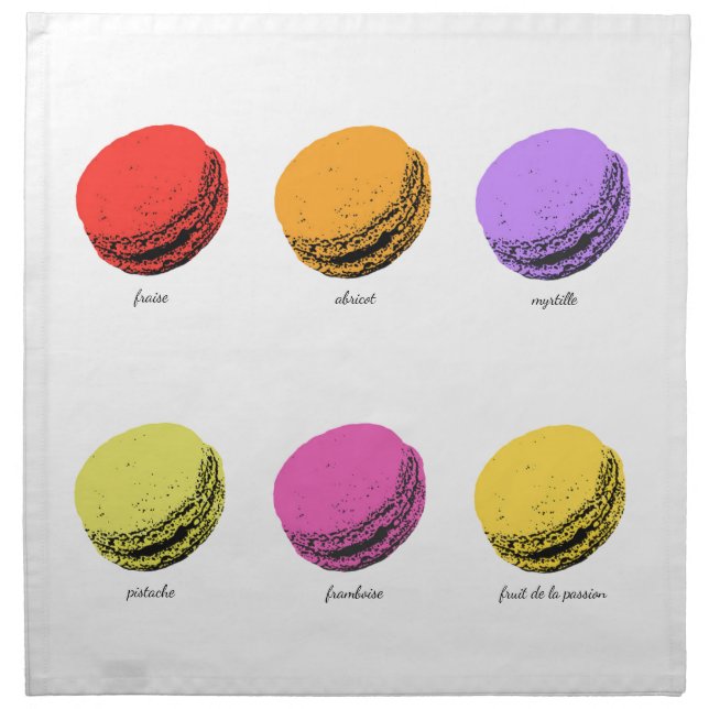 Un macaron? Mais oui! Cloth Napkin (Front)