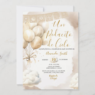 Un Pedacito de Cielo Baby Shower Spanish Invitation