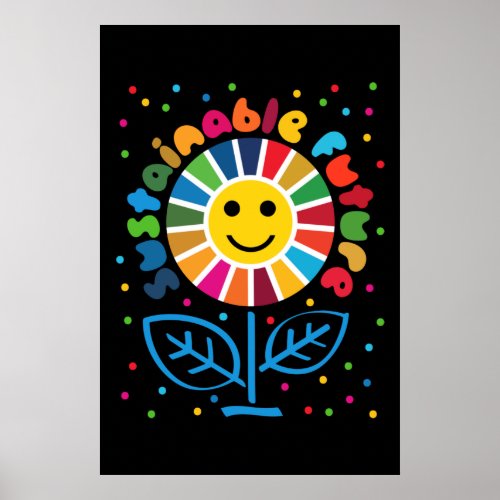 UN SDGs Global Goals 2030 Sustainable Future Poster