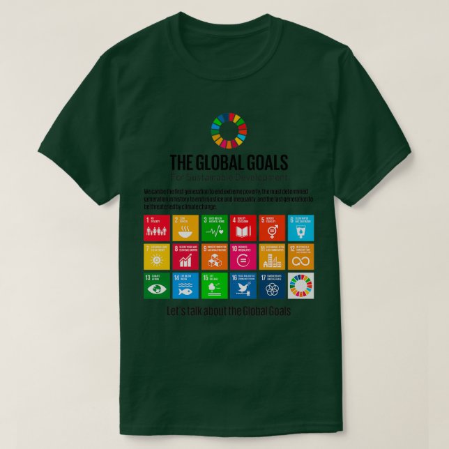 UN SDGs United Nations Sustainable Development Goa T-Shirt (Design Front)