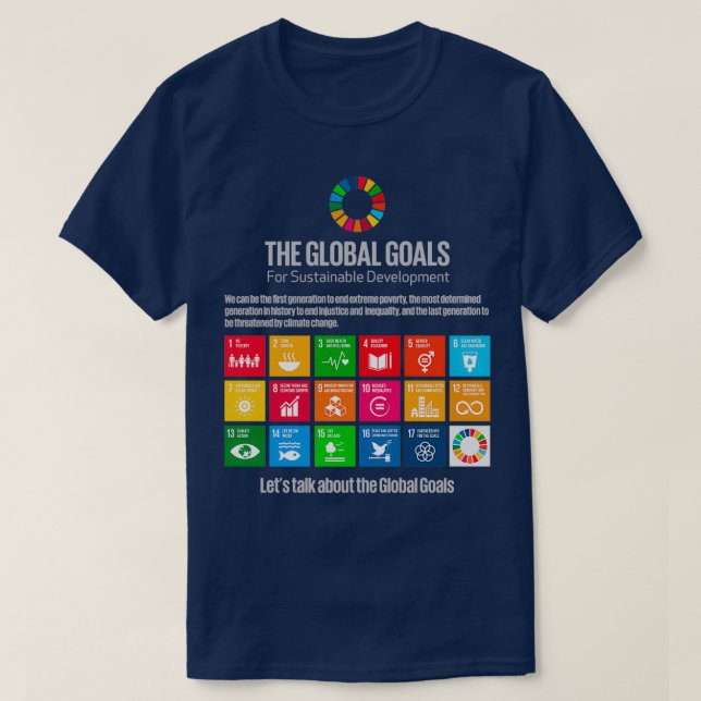 UN SDGs United Nations Sustainable Development Goa T-Shirt (Design Front)