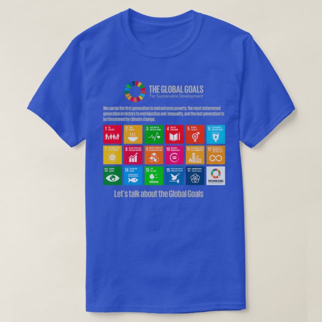UN SDGs United Nations Sustainable Development Goa T-Shirt (Design Front)