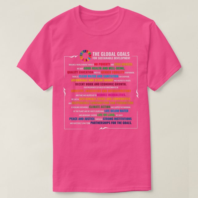 UN Sustainable Development Goals SDGs 2030 Trendin T-Shirt (Design Front)