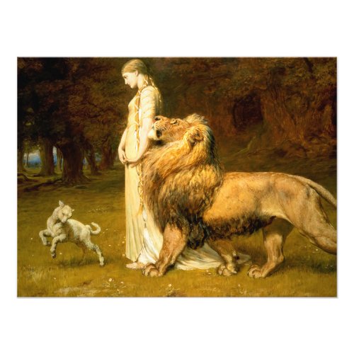 Una And Lion From Spensers Faerie Queene _ Riviere Photo Print