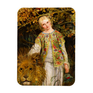 Una and the Lion, 1860 by William Bell Scott Magnet