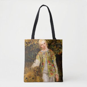 Una and the Lion, 1860 by William Bell Scott Tote Bag