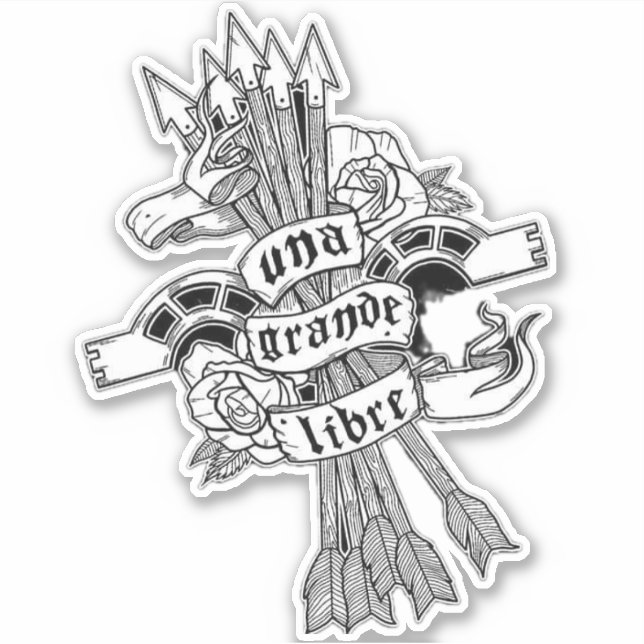 UNA GRANDE LIBRE STICKER (Front)