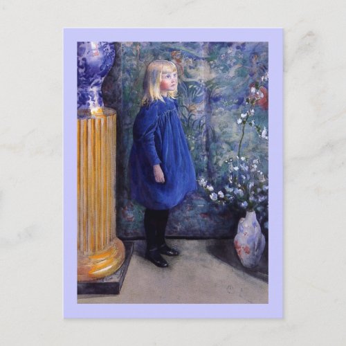 Una in Blue Dress Postcard