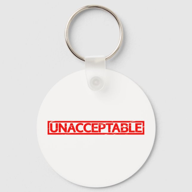Unacceptable Stamp Keychain (Front)