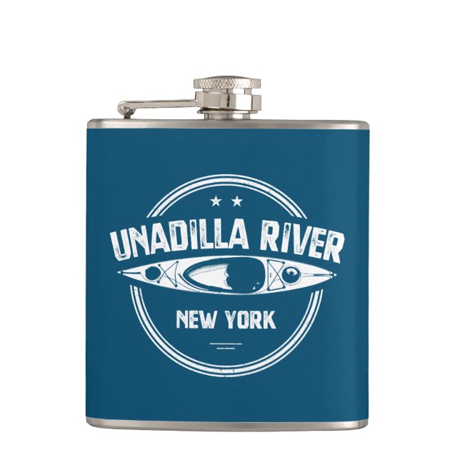 Unadilla River New York Kayak Flask (Front)
