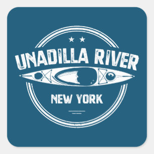 Unadilla River New York Kayak Square Sticker