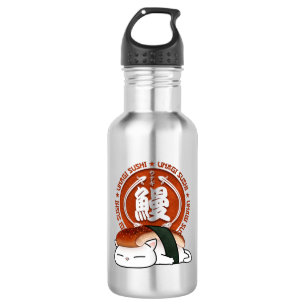 Unagi Eel Sushi Cat Stainless Steel Water Bottle