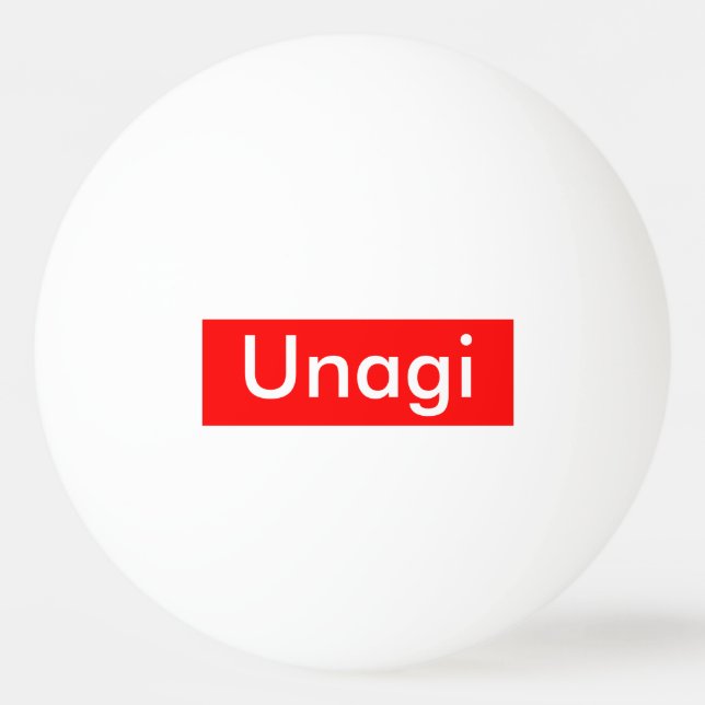 Unagi Label Ping Pong Ball (Front)