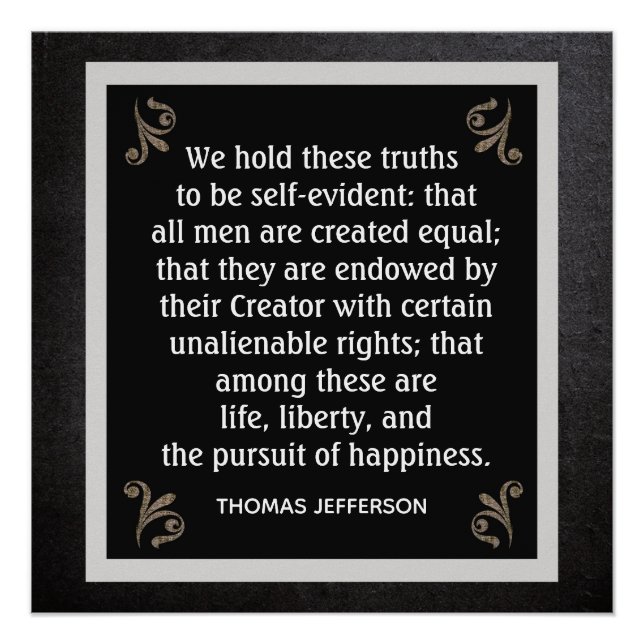 Unalienable rights --Jefferson Quote Poster Print (Front)