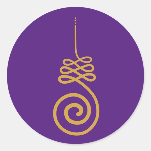 Unalome Buddhist Symbol Classic Round Sticker (Front)