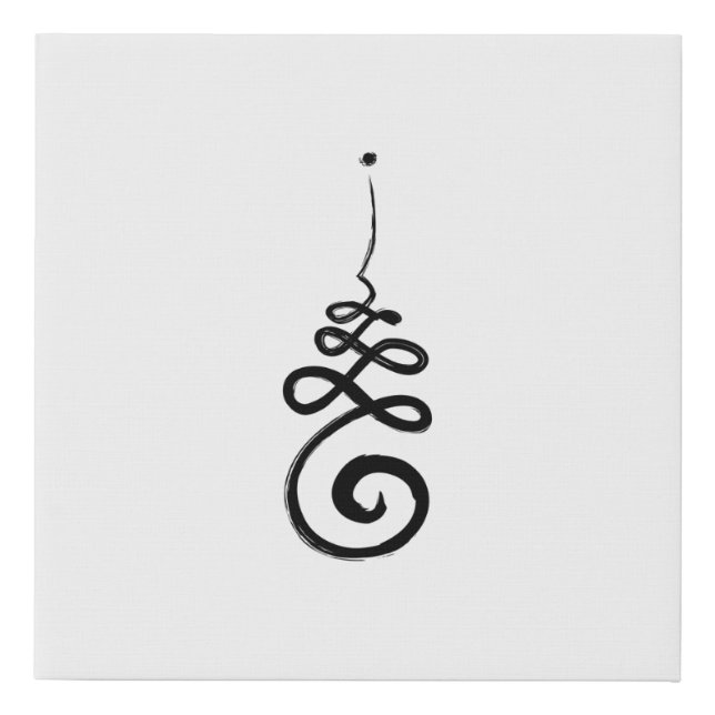 Unalome Buddhist Symbol /Harmony Truth And Balance Faux Canvas Print (Front)