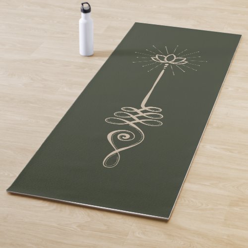 Unalome Plain Background _ Pine  Dove Yoga Mat