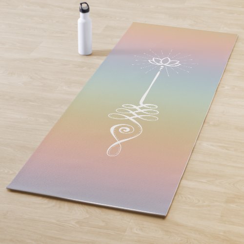Unalome Plain _ Rainbow Sorbet  Snow Yoga Mat