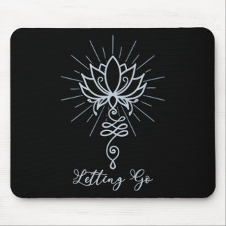 Unalome Symbol Lotus Flower Letting Go  Mouse Pad