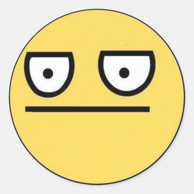 Unamused Classic Round Sticker (Front)