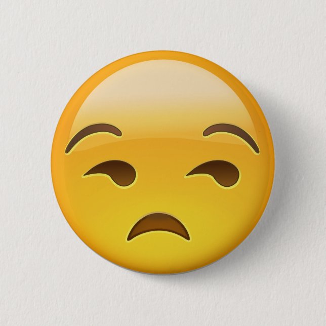 Unamused Face Emoji Button (Front)