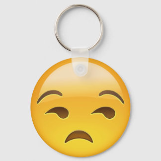 Unamused Face Emoji Keychain