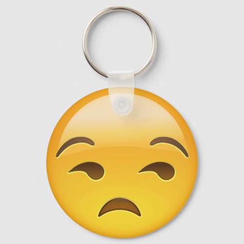 Unamused Face Emoji Keychain