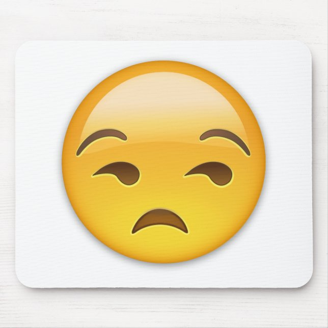 Unamused Face Emoji Mouse Pad (Front)