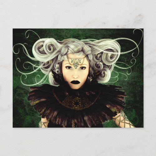 Unamused Gothic Art Postcard