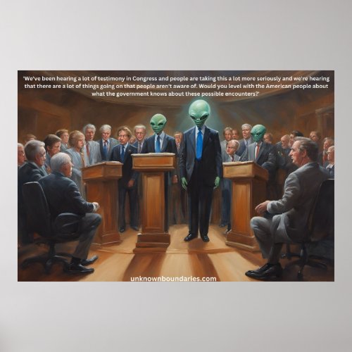 Unanswered  Presidential Debate Question UFOs Poster