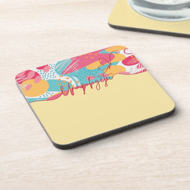 Unapologetic Bold Feminine Statement Beverage Coaster (Left Side)