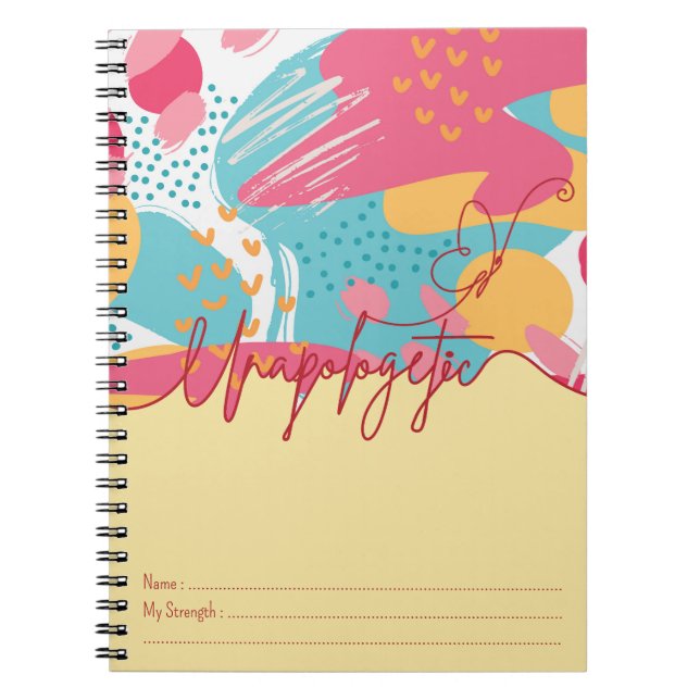Unapologetic Bold Feminine Statement Notebook (Front)