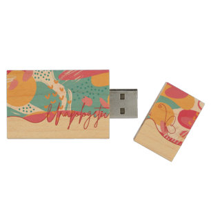 Unapologetic Bold Feminine Statement Wood Flash Drive