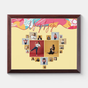Unapologetic Personalized Feminine Photo Collage Award Plaque