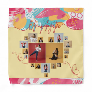 Unapologetic Personalized Feminine Photo Collage Bandana