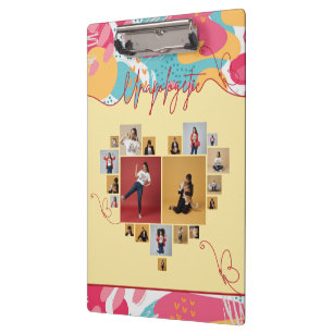 Unapologetic Personalized Feminine Photo Collage Clipboard