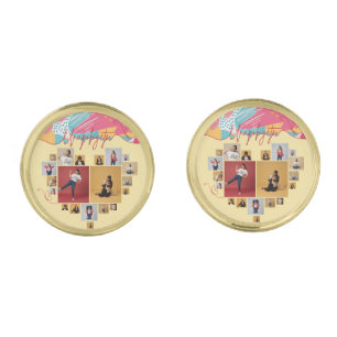 Unapologetic Personalized Feminine Photo Collage Cufflinks