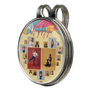 Unapologetic Personalized Feminine Photo Collage Golf Hat Clip