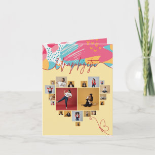 Unapologetic Personalized Feminine Photo Collage Holiday Card