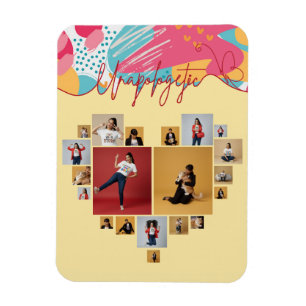 Unapologetic Personalized Feminine Photo Collage Magnet