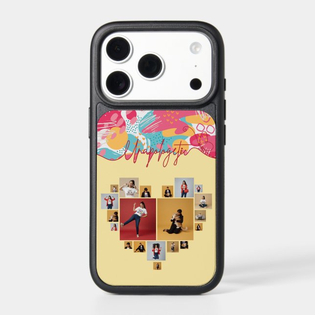 Unapologetic Personalized Feminine Photo Collage Otterbox iPhone Case (Back)
