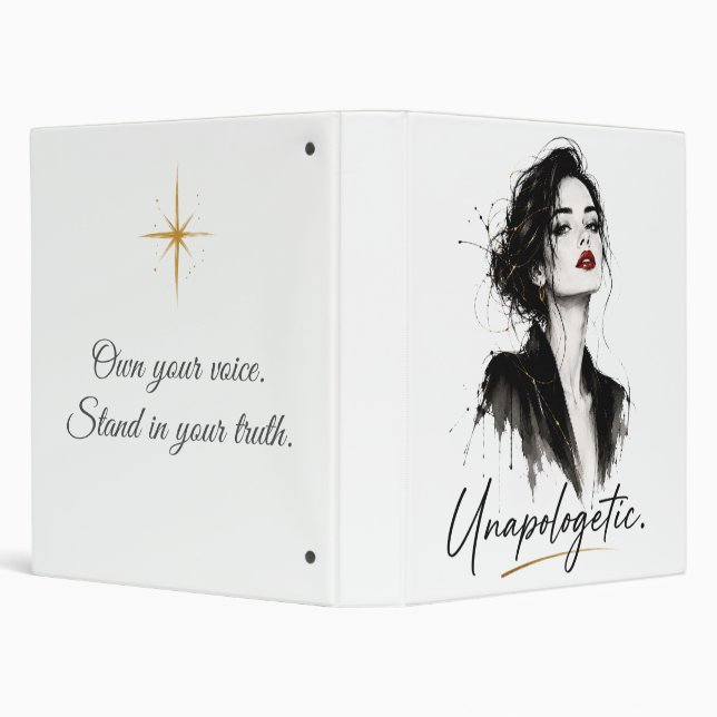 Unapologetic. Personalized Statement Binder  (Background)