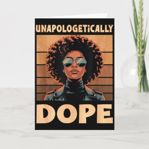 Unapologetically Afro Woman Vintage 70s Card